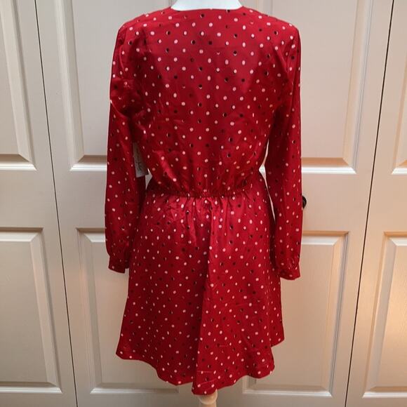 NWT Maison Jules Sz M Red Rainbow Fit and Flare - Picture 4 of 13